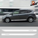 Car Vinyl Prius Auto Side Stripes Sticker Car Door Decals Graphics Gloss Auto Side Car Sticker for Toyota Prius Car Styling